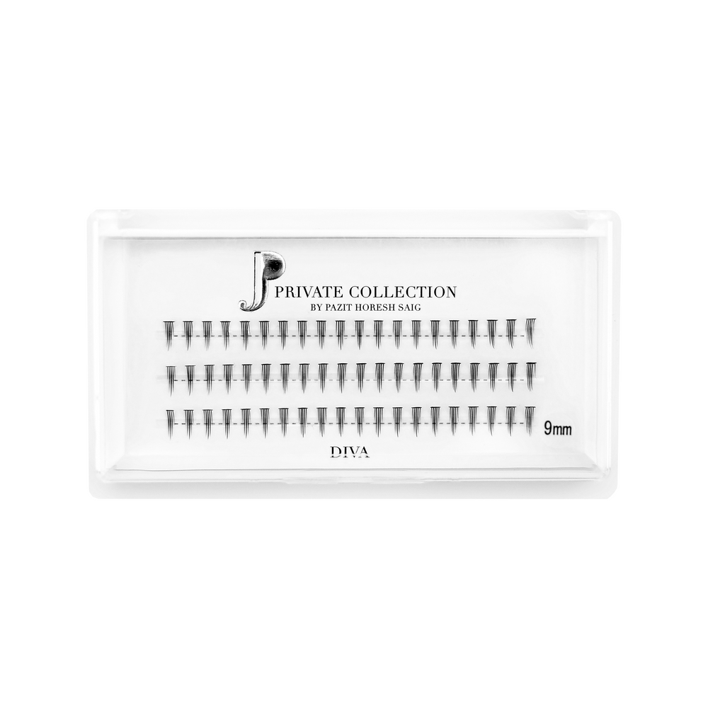 DIVA individual lashes 9mm - D Curl