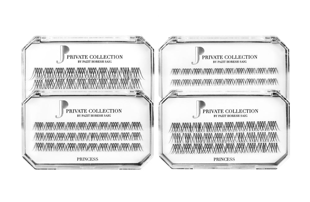 Mini bundle (4pcs) - PRINCESS individual lashes - D Curl
